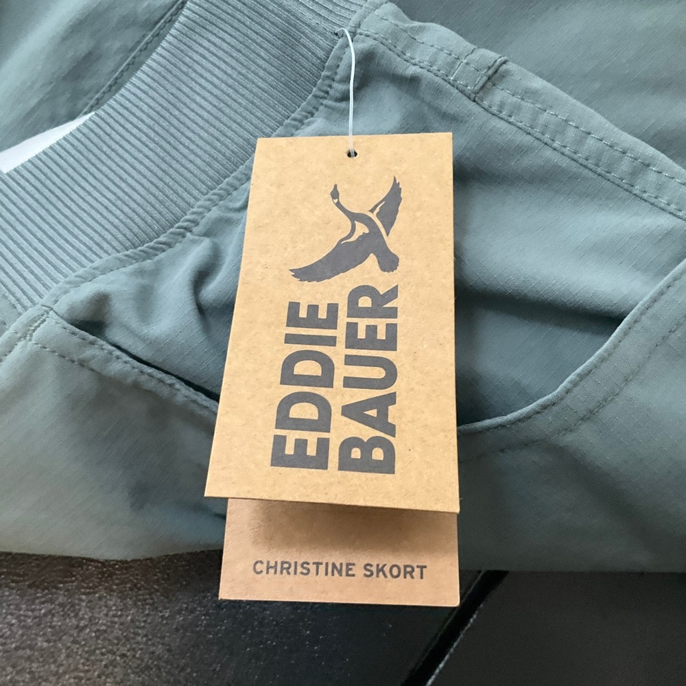 Eddie Bauer Christine Skort Women XL Balsam‎ Green Cargo Hiking Gorpcore NEW - Picture 4 of 11